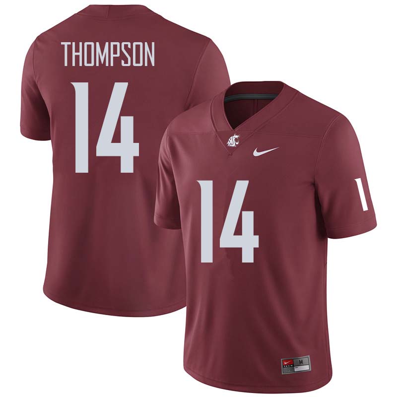 Men #14 Jack Thompson Washington State Cougars College Football Jerseys Sale-Crimson - Click Image to Close